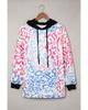 Azura Exchange Leopard Drawstring Hoodie with Colorful Splicing