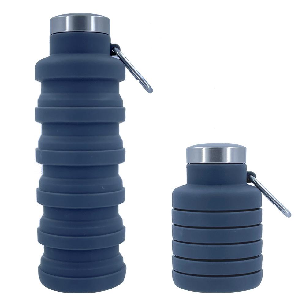 500ml Collapsible Water Bottle Portable Leakproof Reusable Telescopic Cup Travel Water Bottle for Camping Hiking Traveling