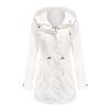 2022 Women's Plus Size Cotton Hooded Windbreaker - Spring/Autumn Loose Solid Color Coat