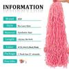 36Inch Pink Soft New Faux Locs Crochet Hair Braids For Women Synthetic Blonde Goddess Nu Locs Braiding Hair Extensions PreLooped
