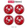 4pcs 56mm 60mm 65mm Car Wheel Center Emblem Hub Caps Stickers For 500 Punto Abarth Stilo Palio Bravo Doblo Aegea Strada