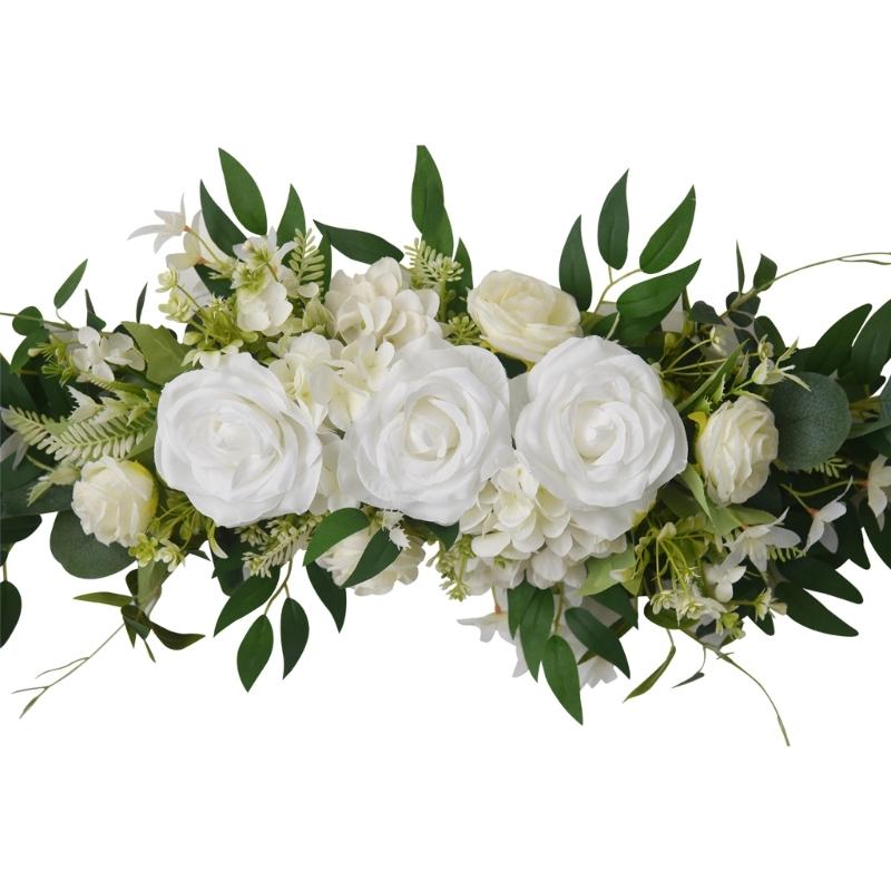 Simulation Flower Artificial Silk Rose Flower For Wedding Reception Chair Back Flower Arrangement Bridal Showers Party