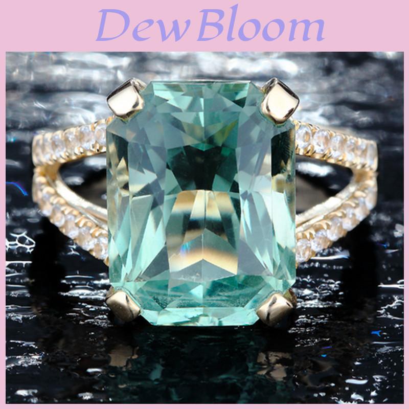 Grüne Ringe Vintage Kristall Mode Retro Schmuck Für Geschenke Frauen