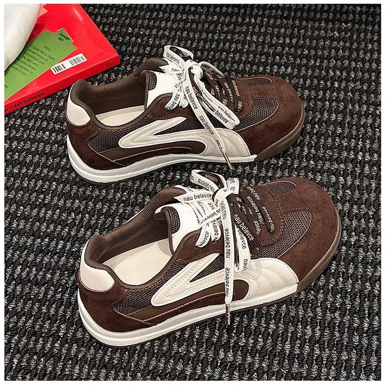 

Korean versatile niche board shoes women s 2025 new autumn student platform white shoes mesh breathable bread 40