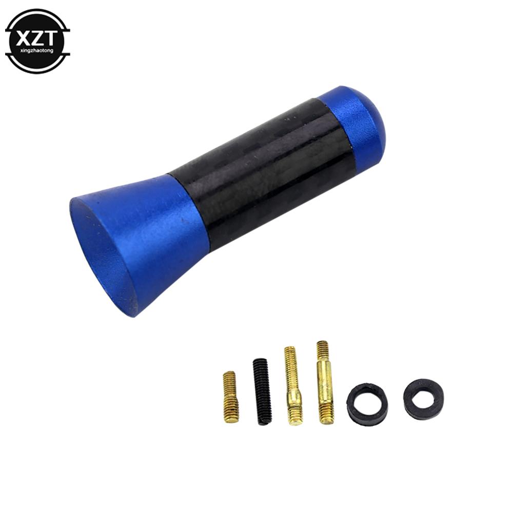 

Универсальная автомобильная антенна на крышу 3,5 см с усиленным сигналом FM/AM из углеродного волокна, металлическая короткая мачта, аксессуары для автомобильной радиоантенны синий