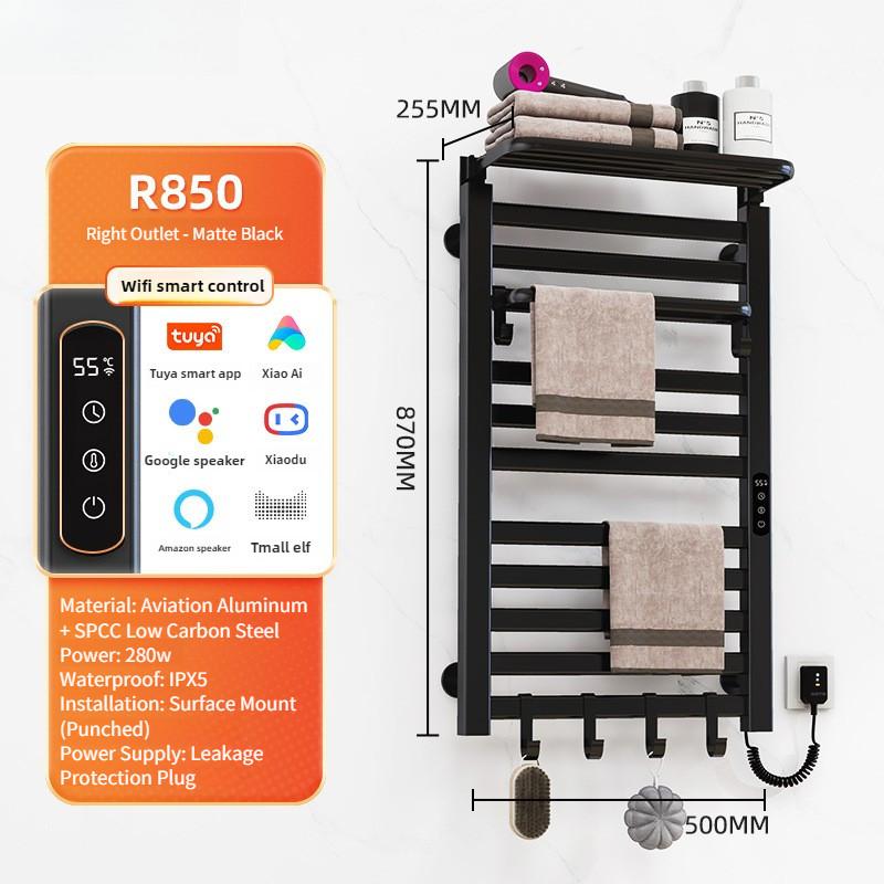 Intelligent Electric Towel Rack Bathroom Constant Temperature Electric Heating Towel Drying Rack Household Towel Storage Rack