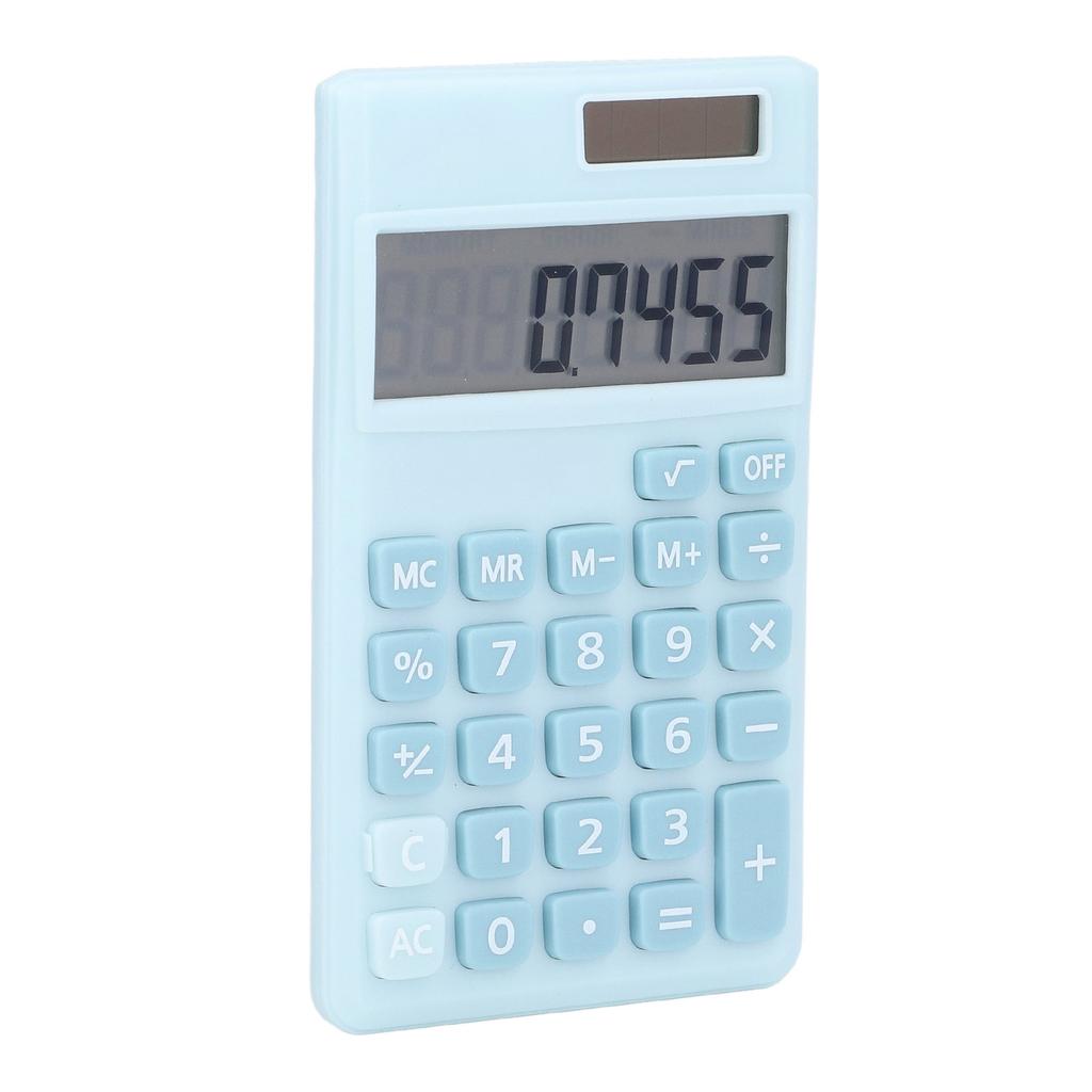Calculators 8 Digit Solar Battery Dual Power Handheld Pocket Calculator with Large LCD Display Big