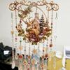 Acrylic Christmas Wind Chime Elk Snowman Santa Claus Painted Crystal Pendant Bird Home Decoration Christmas Hanging Ornaments