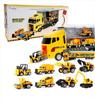 12-Piece Engineering Transport Vehicle Set with Opening Doors and Inertia Action - Children's Toy