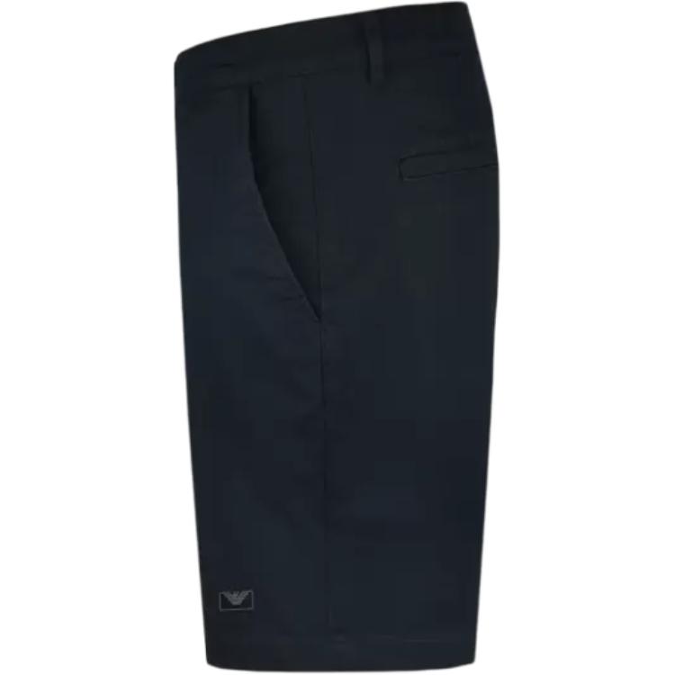 Emporio Armani Solid Mid-Rise Casual Shorts Men shorts Navy-Blue EM000591-AF12336-UB102