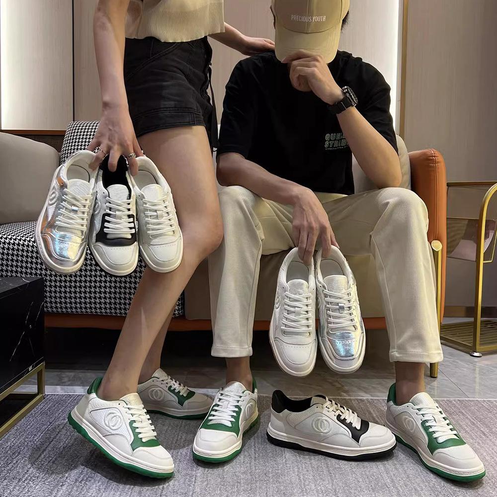 Cowhide small fragrant wind heightened thick baseplate shoes 2025 spring and summer new versatile retro casual shoes little white shoes women's shoes