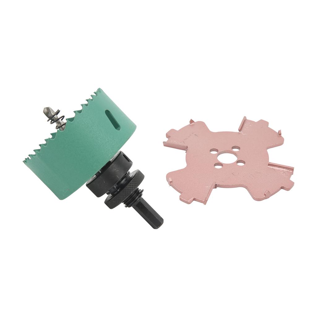 Borderless Spotlight Hole Opener Hex Shank Center Positioning Drill Counterslot Hole Tool Set 75mm
