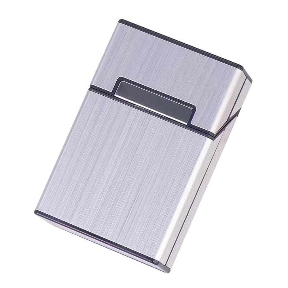 Magnetic Button Name Card Holder Aluminum Zinc Zinc Alloy ID Card Case Fashion Business Card Box  Men Gift