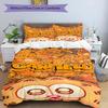 Set copripiumino 3 pezzi (1*Copripiumino + 2*Federe, Senza Nucleo), Set Biancheria da Letto con Stampa Garfield, Decorazione Camera da Letto, Stagione Unica, Regalo di Compleanno