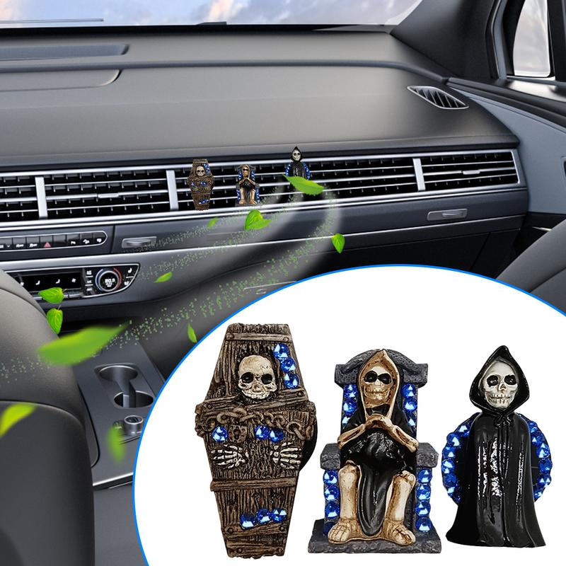 Car Air Vent Clip Skull Air Vent Diffuser For Car Automobile Perfume Air Conditioning Vent Accessories For Cars SUVs Trucks