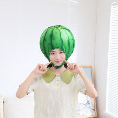 Cotton-filled Watermelon Headgear, Hat, Photo Props, Photo Props, Cartoon Headgear, Photo Props
