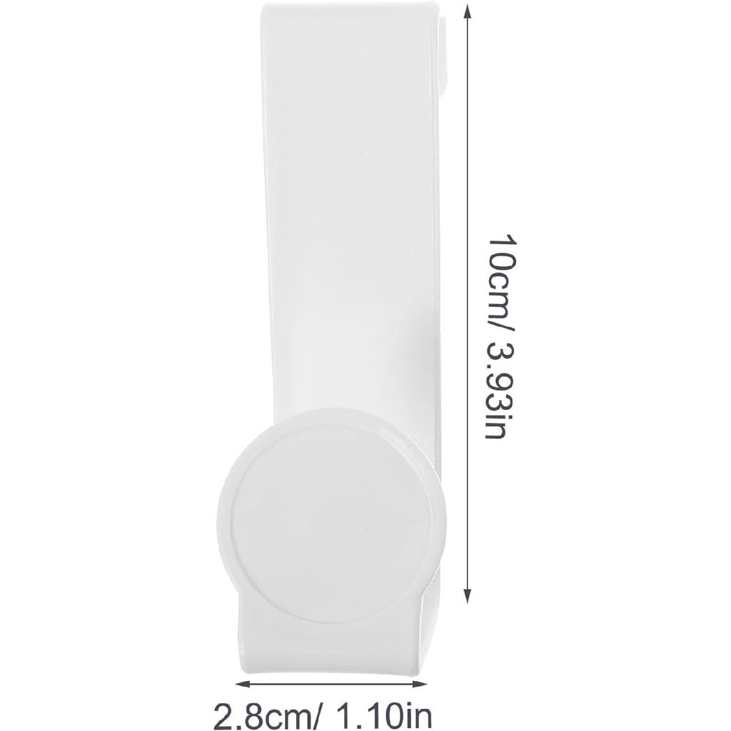 Housoutil 2PCS Z-Shaped Hooks for Toilet Seat, Potty Hook Toilet Tank Hooks, Plastic Hanging Hooks for Home Storage Bathroom, Kitchen, White