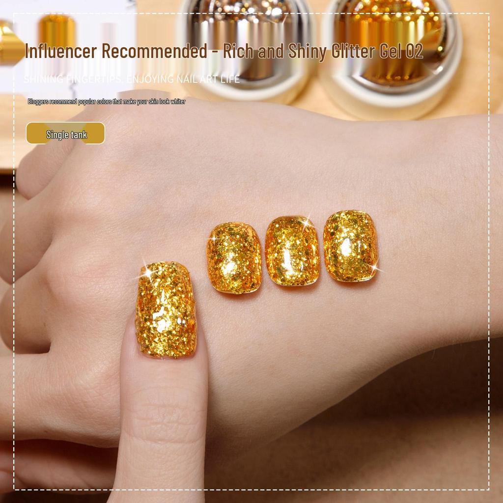 Rich Noble Glitter Gel Nail Polish - Old Money Style 2025 Whitening Meilade Blazing Sparkle Radiant Nail Art