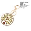Keychain Pendant Rhinestones Inlaid Tree of Life Design Decorative Key Chain with Anti-Oxidation Lobster Clasp Backpacks Accessory