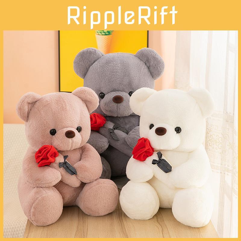 Cute Cartoon Rose Teddy Bear Plush Toy Doll Pillow Wholesale Factory Supplier