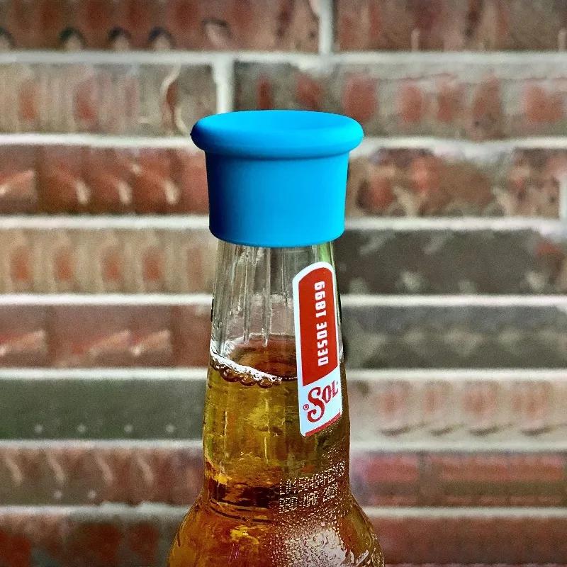 Silicone Wine Bottle Stopper Reusable Leakproof Bottle Plug, Sealing Cover for Red Wine, Champagne & Glass Beverage Bottles