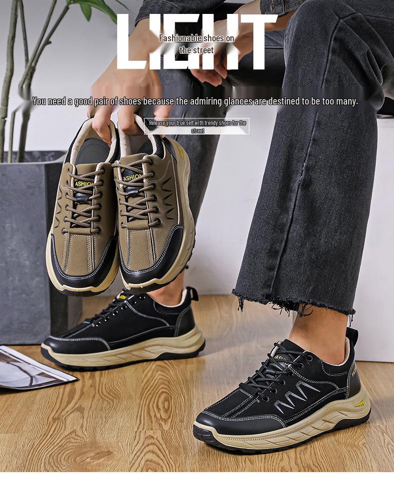 Cross-Border Men's Plus Size Hiking and Driving Sneakers - Autumn/Winter Fashionable Casual Shoes