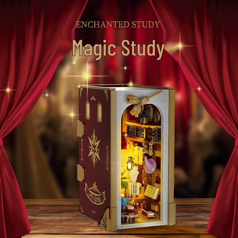 

Magic Study Building Blocks: 3D Cottage Bookend Model Toy