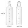 Time Scale Clear Waterbottle Cute Plastic Water Bottle Girls Sport Bottles Leakproof Outdoor Shaker Milk Juice Cup Drinkware