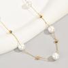 18k Gold Plated Stainless Steel Beaded Necklace, Suitable for Daily Wear and Holiday Gifts for Friends