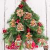 12Pcs Christmas Gingerbread Man Ornaments Mini Paper Gingerman Hanging Pendant  Xmas Tree Decorations Childen New Year Gifts