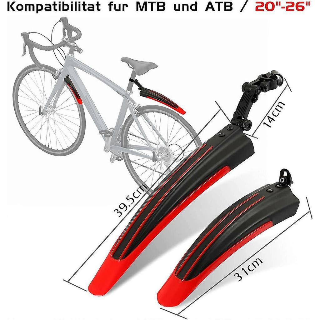 Bicycle Mudguard Set Adjustable Universal Bicycle Mudguard Set Front Rear Fenders Mountain Bike Mudguard Set for Bike 20-26 Inch Wheels