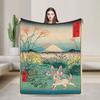 Pokemones Mudkip Wave Blanket Flannel All Season  Breathable Super Soft Throw Blanket for Home Couch Quilt