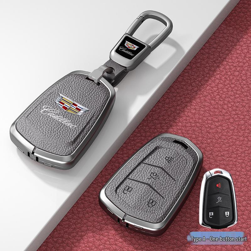 Lädernyckelskydd för Cadillac XT5/CT6/XT4/XTS och ATSL – Unisexdesign med spänne