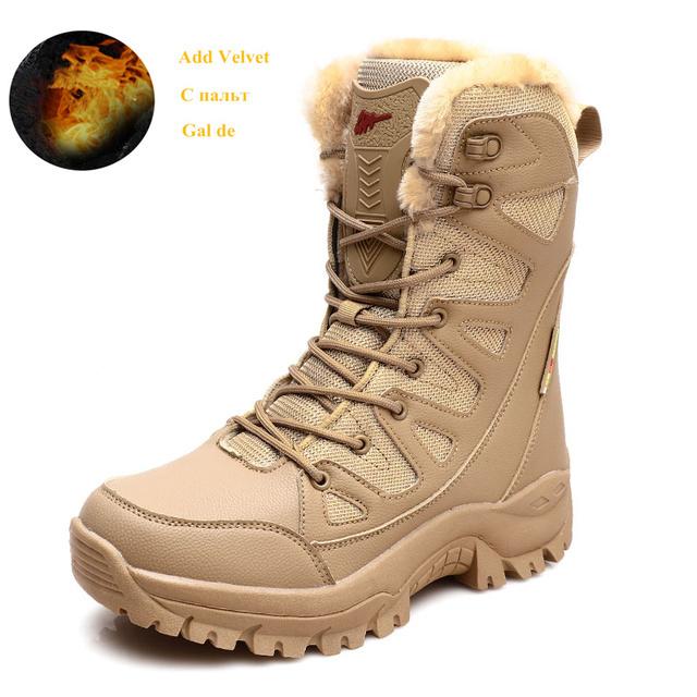 Comfort Beige Outdoor Hiking Boots Couple Men Trekking Shoes Women Big Size Military Tactical Boots For Men Hiking Sheos Snow Bo