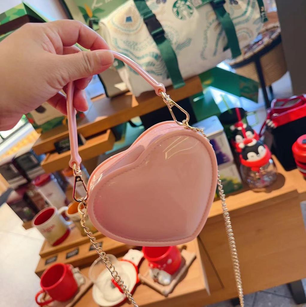 Little Fairy Peach Heart Jelly Bag Children'S Bag Fashionable Cute Wind Mini Bag Personalized Love Bag