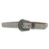 Men's Hip Hop Punk Rhinestone Belt with Rivet Alloy Buckle