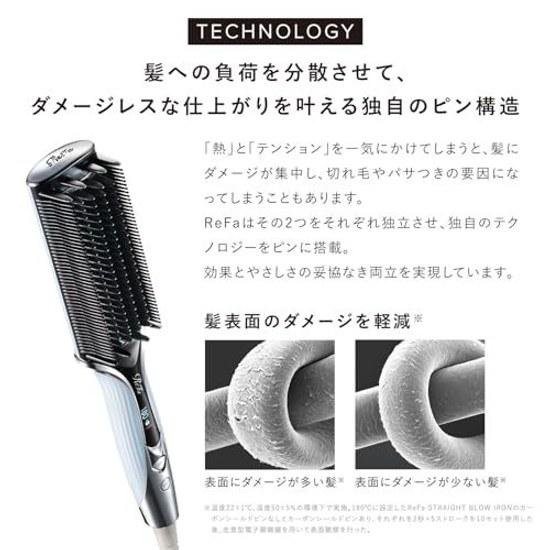 Model - ReFa Straight Blow Iron White Shopper Included