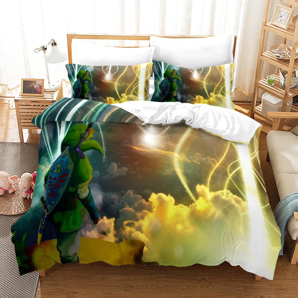 3D Digital Printing Three-Piece Quilt Cover Bedding The Legend Of Zelda