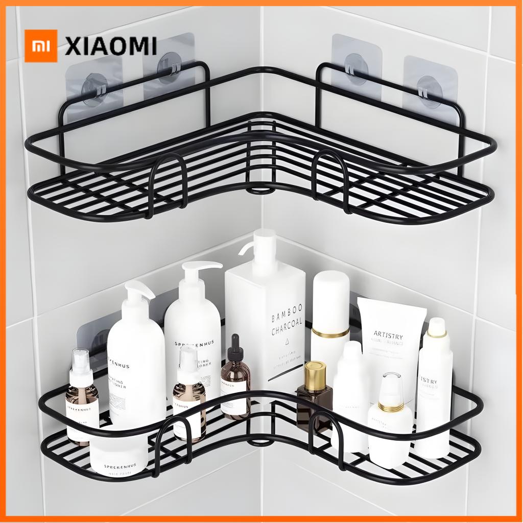 Xiaomi 1/2PCS Bathroom Metal Shelf No-Drill Metal Corner Shelf Shower Storage Shelf Bracket Bathroom Accessory Organizer Shampoo Shelf