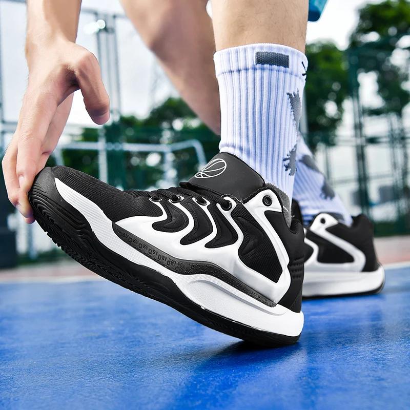 Fashion Popular Men's Sports Shoes Mesh Breathable Outdoor Training Practical Basketball Shoe Wear-resistant Non-slip Casual Sneakers