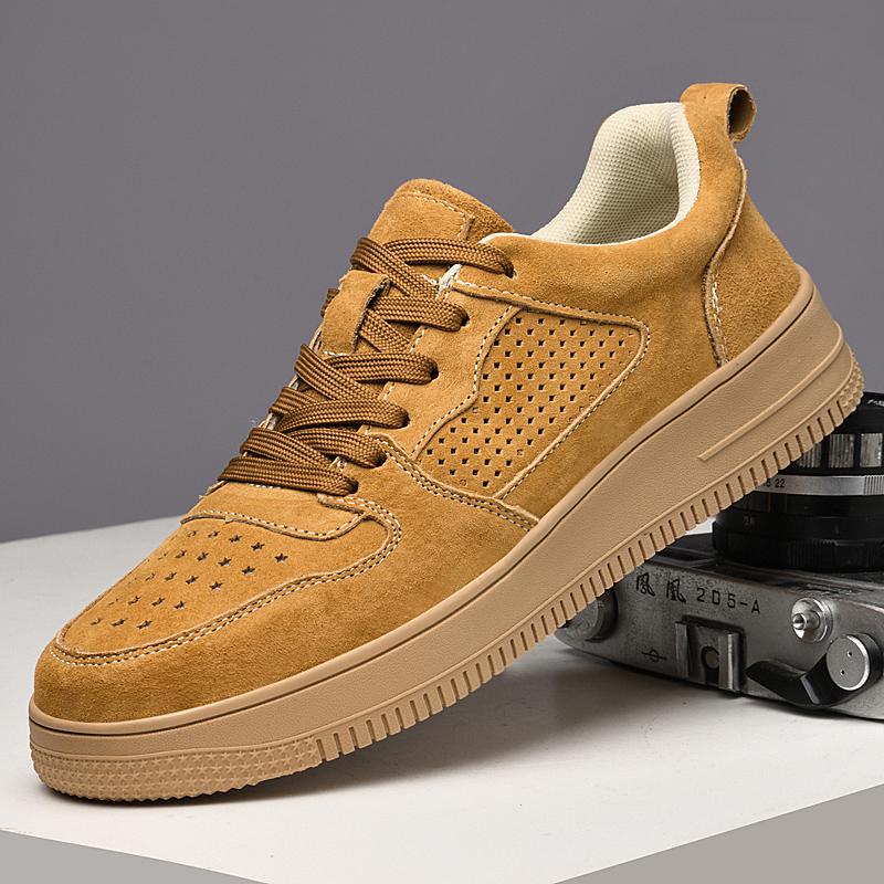 New Spring Men's Casual Leather Shoes All-Matching Sneakers Man Skateboard Footwear Versatile Tenis Masculino
