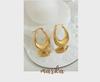 Trendy Gold-Plated U-Shaped Titanium Earrings: European & American Style, No Fading, Fashionable & Personalized.