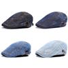 Women Hat Vintage Simple Denim Cap Fashion Embroidered Beret Outdoor Visor Forward Hat