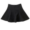 2026 Women's Black Pleated High-Waisted A-Line Umbrella Skirt - Summer Plus Size Slimming Short Skirt