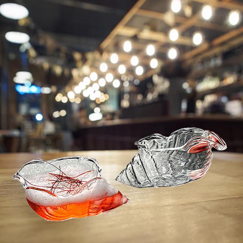 1Pc Creative Glass Wine Bar Cocktail Conch Shaped 150ML