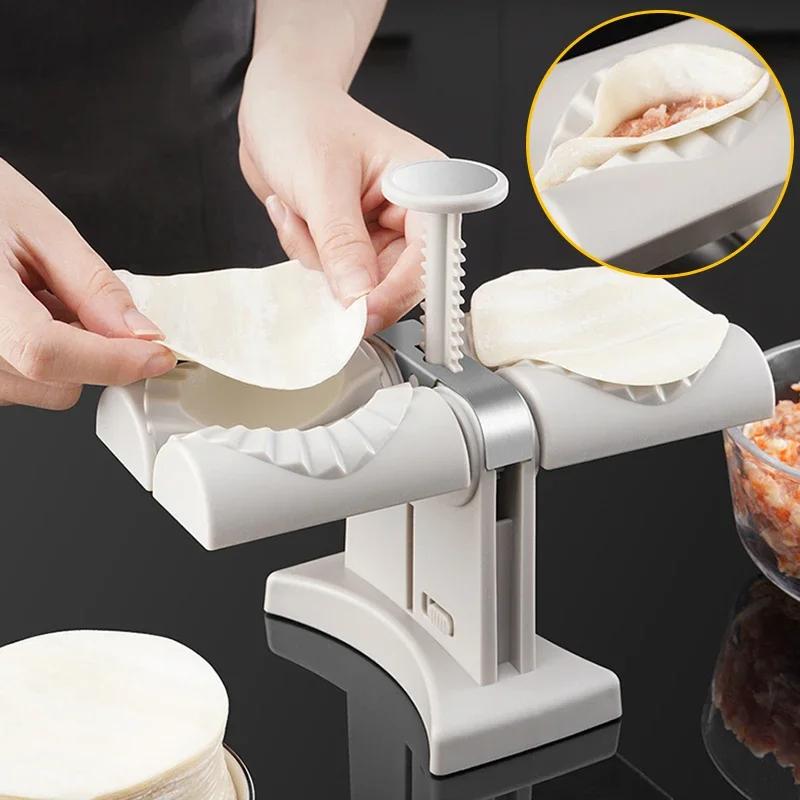 Automatic Dumpling Maker Mould Machine Household Press DoubleHead Wrapper Dumpling Pastry Making Tools cocina y hogar utensilios
