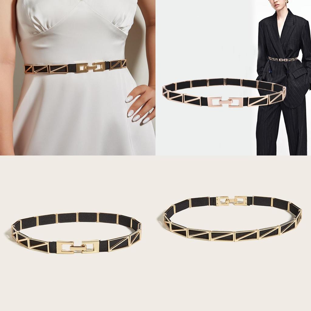 Elegant Metal Buckle Waist Corset With Stretch For Women Suitable For Spring Summer Fashion