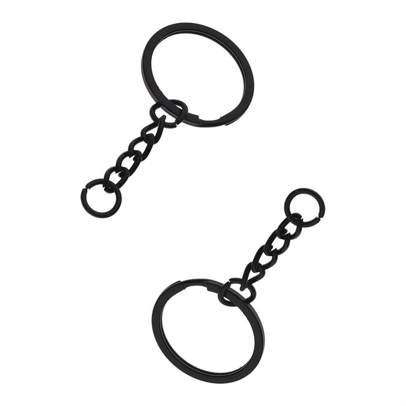 10pcs/lot Flat Key Chain Key Ring Keychain Long Round Split Keyrings Keychain For Jewelry Making Accessories Wholesale