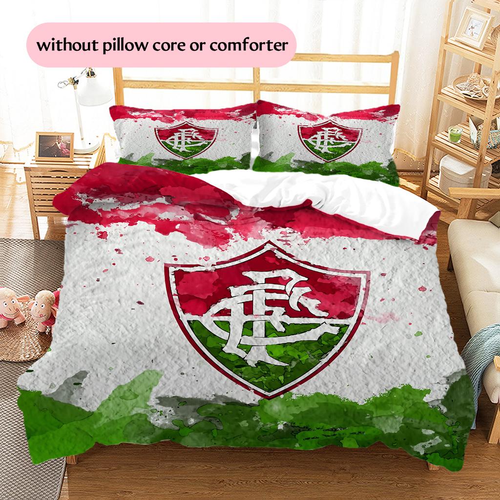 Fluminense FC Pattern Bedding Quilt Set Home Decoration Gift (1 * duvet cover + 2 * pillowcase without core)