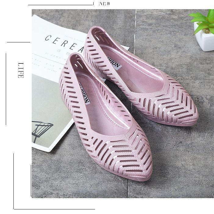 New Four Seasons Shoes Women's Shallow Sandals Women's Anti Slip Outing Student Casual Single Shoes Women